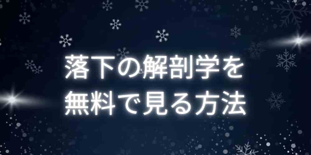 落下の解剖学　無料で見る方法