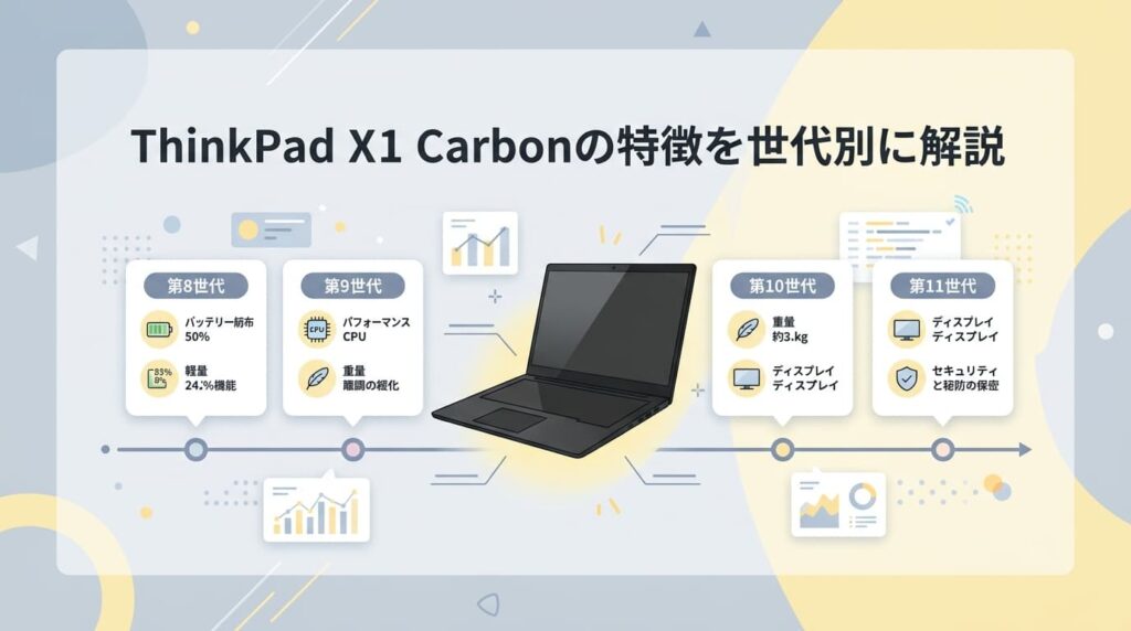 ThinkPad X1 Carbonの特徴を世代別に解説